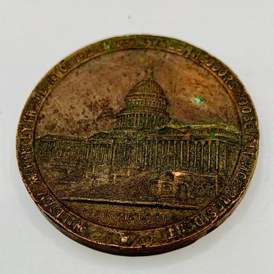 LOT 77: Franklin Montyon 1833 Bronze Medal and William McKinley Bronze Medal