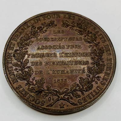 LOT 77: Franklin Montyon 1833 Bronze Medal and William McKinley Bronze Medal