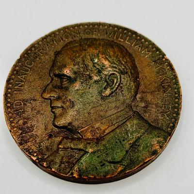 LOT 77: Franklin Montyon 1833 Bronze Medal and William McKinley Bronze Medal