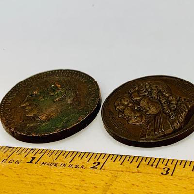 LOT 77: Franklin Montyon 1833 Bronze Medal and William McKinley Bronze Medal