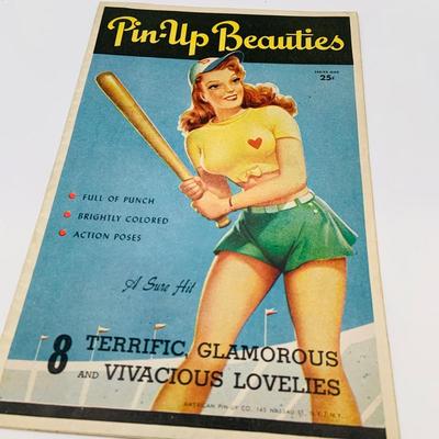 LOT 79: Collection of Vintage Pin-up Girl Posters, Julie London Calendar Girl 1956 Vinyl LP, and a Set of Venus De Milo Salt and Pepper...