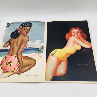 LOT 79: Collection of Vintage Pin-up Girl Posters, Julie London Calendar Girl 1956 Vinyl LP, and a Set of Venus De Milo Salt and Pepper...