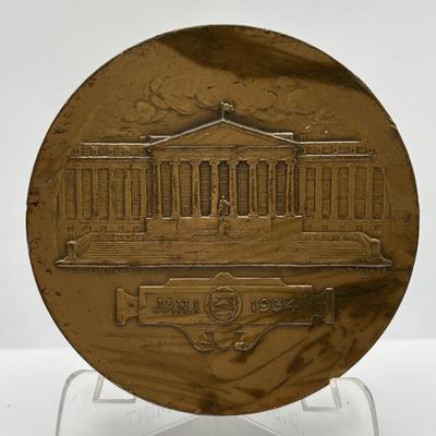 LOT 84: Collectible Bronze Metal Medallions: Henry H Fowler, US Treasury, Andrew W. Mellon, Henry Morgenthau Jr., George M Humphrey