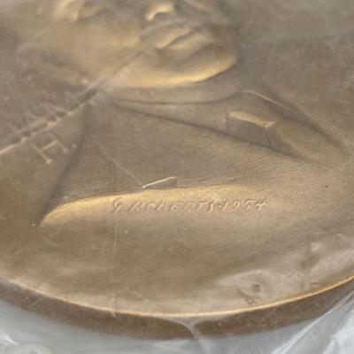 LOT 85: Collectible Bronze Metal Medallions: William H Brett, F. H. von Engelken, William Woodin, George M Humphrey & Others