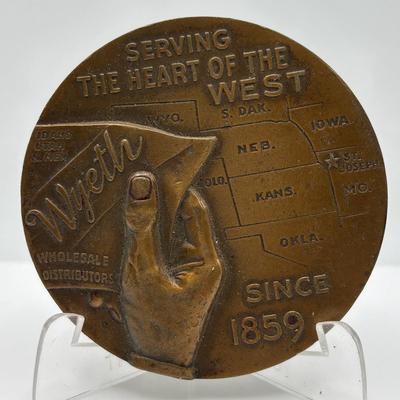 LOT 86: Bronze Metal Medallions: Ralph K Davies, Harold L Ickes, Philco 60th Anniversary, U.S.S. Enterprise, Dartmouth College, Wyeth Co,...