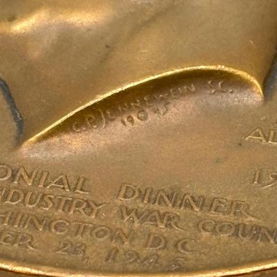 LOT 86: Bronze Metal Medallions: Ralph K Davies, Harold L Ickes, Philco 60th Anniversary, U.S.S. Enterprise, Dartmouth College, Wyeth Co,...