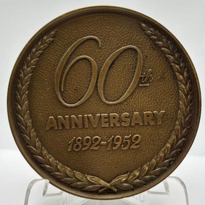 LOT 86: Bronze Metal Medallions: Ralph K Davies, Harold L Ickes, Philco 60th Anniversary, U.S.S. Enterprise, Dartmouth College, Wyeth Co,...