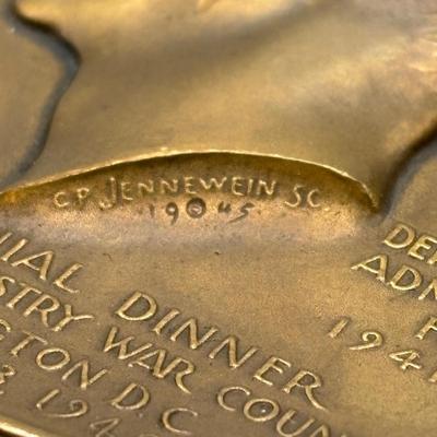 LOT 86: Bronze Metal Medallions: Ralph K Davies, Harold L Ickes, Philco 60th Anniversary, U.S.S. Enterprise, Dartmouth College, Wyeth Co,...