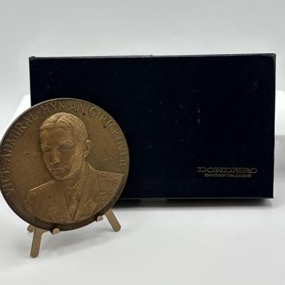 LOT 15: Bronze Metal Medallions Presidents Gerald Ford & James Buchanan along with Vice Admiral Hyman G Rickover