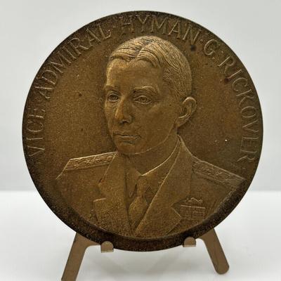 LOT 15: Bronze Metal Medallions Presidents Gerald Ford & James Buchanan along with Vice Admiral Hyman G Rickover