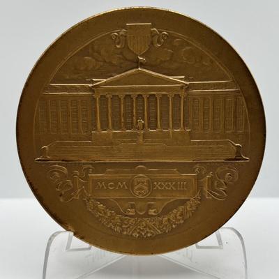 LOT 91: Assortment of Five (5) Bronze Metal Medallions: Secretary of the Treasury & US Presidents