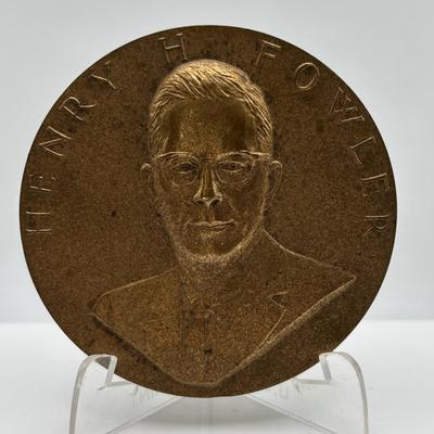 LOT 91: Assortment of Five (5) Bronze Metal Medallions: Secretary of the Treasury & US Presidents