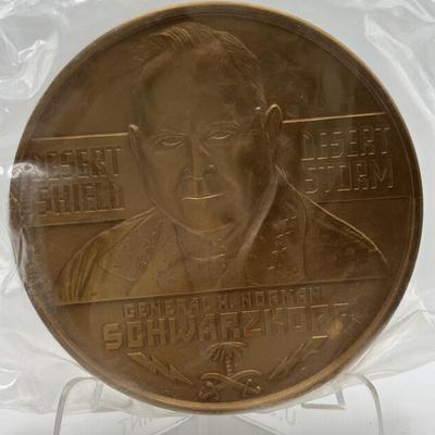 LOT 92: Collection of Five (5) Bronze Metal Medallions: Act of Congress, Worlds 1st Supersonic Flight, Navajo Code Talkers, General...