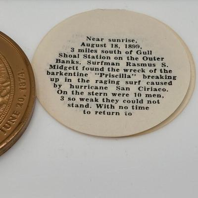 LOT 92: Collection of Five (5) Bronze Metal Medallions: Act of Congress, Worlds 1st Supersonic Flight, Navajo Code Talkers, General...