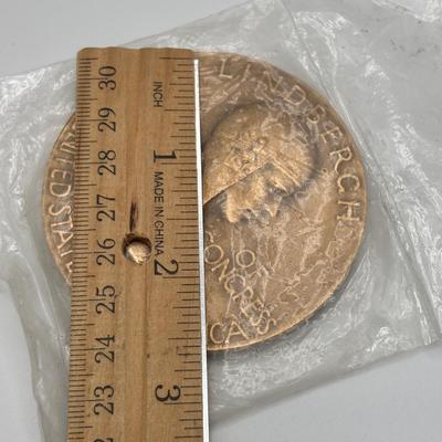 LOT 93: Collection of 5 Bronze Metal Medallions Orville & Wilbur Wright, Joseph Francis and Others