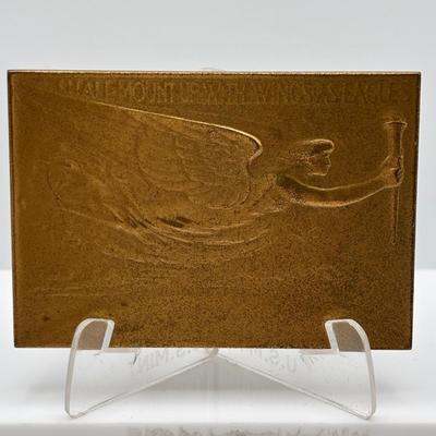 LOT 93: Collection of 5 Bronze Metal Medallions Orville & Wilbur Wright, Joseph Francis and Others