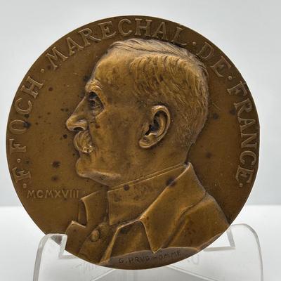LOT 93: Collection of 5 Bronze Metal Medallions Orville & Wilbur Wright, Joseph Francis and Others