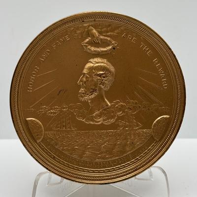 LOT 93: Collection of 5 Bronze Metal Medallions Orville & Wilbur Wright, Joseph Francis and Others