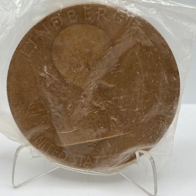 LOT 93: Collection of 5 Bronze Metal Medallions Orville & Wilbur Wright, Joseph Francis and Others