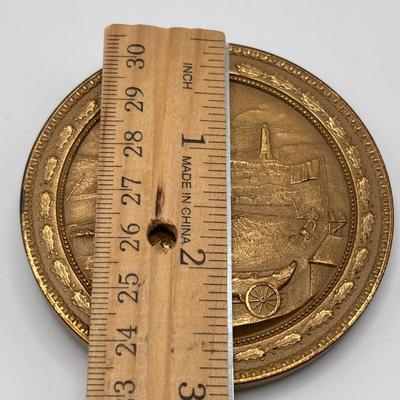 LOT 93: Collection of 5 Bronze Metal Medallions Orville & Wilbur Wright, Joseph Francis and Others
