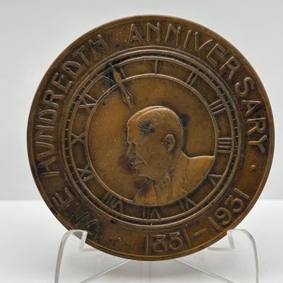 LOT 94: Collection of Four (4) Bronze Metal Medallions & More