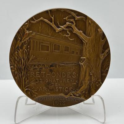 LOT 94: Collection of Four (4) Bronze Metal Medallions & More