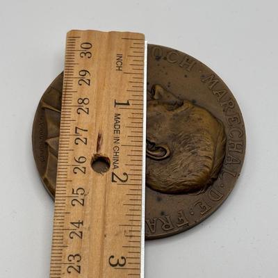 LOT 94: Collection of Four (4) Bronze Metal Medallions & More