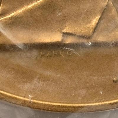 LOT 95: Assortment of Five (5) Bronze Metal Medallions: Charles Lindbergh, Benjamin Franklin, Joseph W Barker and Others