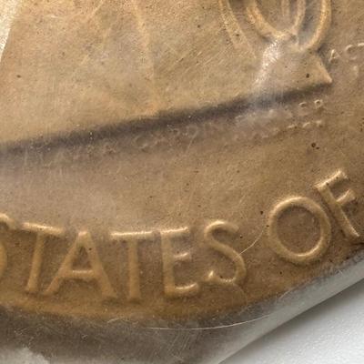 LOT 95: Assortment of Five (5) Bronze Metal Medallions: Charles Lindbergh, Benjamin Franklin, Joseph W Barker and Others