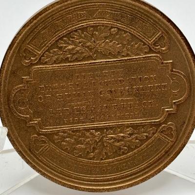 LOT 97: Collection of Three (3) Bronze Metal Medallions/Tokens President Abraham Lincoln, President U.S. Grant and Andrew W. Mellon