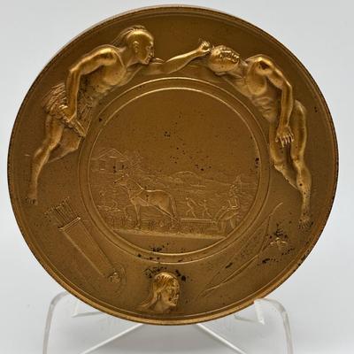 LOT 97: Collection of Three (3) Bronze Metal Medallions/Tokens President Abraham Lincoln, President U.S. Grant and Andrew W. Mellon
