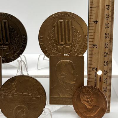 LOT 99: Assortment of Collectible Bronze Medal Medallions/Tokens