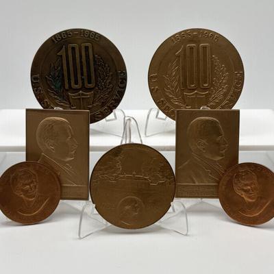 LOT 99: Assortment of Collectible Bronze Medal Medallions/Tokens