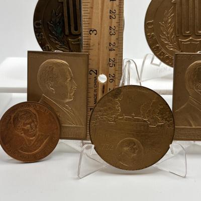 LOT 99: Assortment of Collectible Bronze Medal Medallions/Tokens