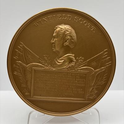 LOT 101 C.C. Wright F. Bronze Metal Medallions Honoring Major General Winfield Scott