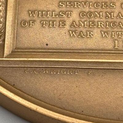 LOT 101 C.C. Wright F. Bronze Metal Medallions Honoring Major General Winfield Scott