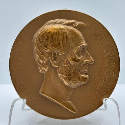 LOT 102: Bronze Metal Medallions of President Abrham Lincoln and C.C. Wright. F. Medal Honoring Major Genral Winfred Scott, Major Gernal...