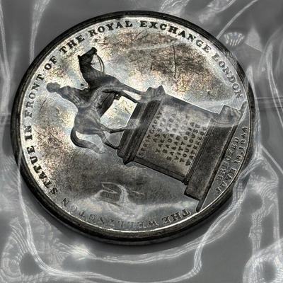 LOT 108: Medal/Medallions: King George II, Peace, Sir Edward Tomasons Warwick Vase, French Military, Wellington Statue, Princess...