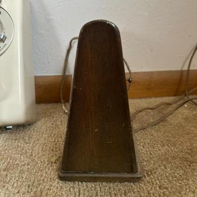 VINTAGE ROTARY WALL PHONE AND VINTAGE TELECHRON CLOCK