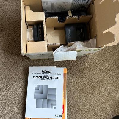 NIKON COOLPIX 4300 CAMERA, CLOCKS AND MEMOREX RADIO