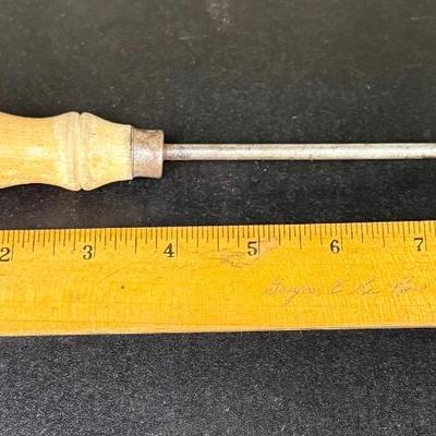 Vintage Briddell 10" Ice Pick with a Wooden Handle - Made in USA