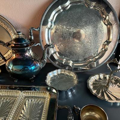 LARGE ASSORTMENT OF SILVER PLATE