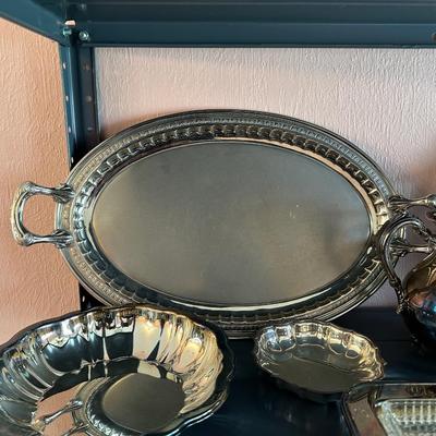 LARGE ASSORTMENT OF SILVER PLATE