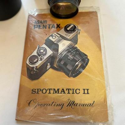 VINTAGE POLAROID AUTOMATIC LAND CAMERA 420, VINTAGE ASAHI PENTAX SPOTMATIC CAMERA AND SIGMA LENSES
