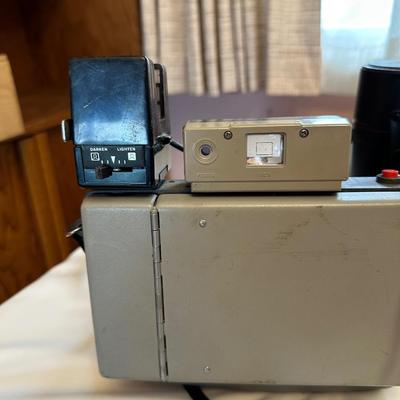 VINTAGE POLAROID AUTOMATIC LAND CAMERA 420, VINTAGE ASAHI PENTAX SPOTMATIC CAMERA AND SIGMA LENSES