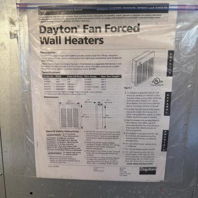 DAYTONA FAN FORCED WALL HEATER