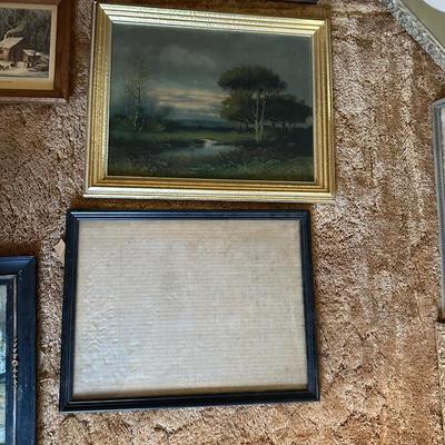 VINTAGE PICTURE FRAMES AND PICTURES
