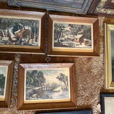 VINTAGE PICTURE FRAMES AND PICTURES