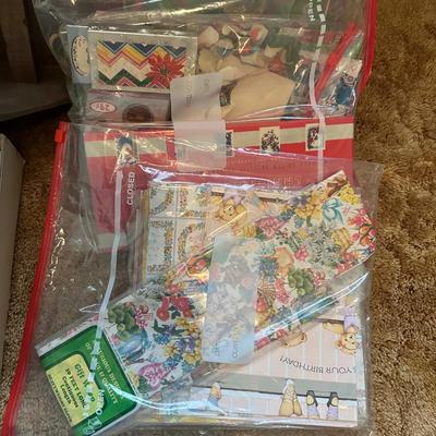 VINTAGE NATIVITY SCENE AND ASSORTMENT OF CHRISTMAS WRAPPING AND MORE