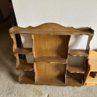 WOODEN WALL MAIL SHELF AND WOOD WALL SHELF
